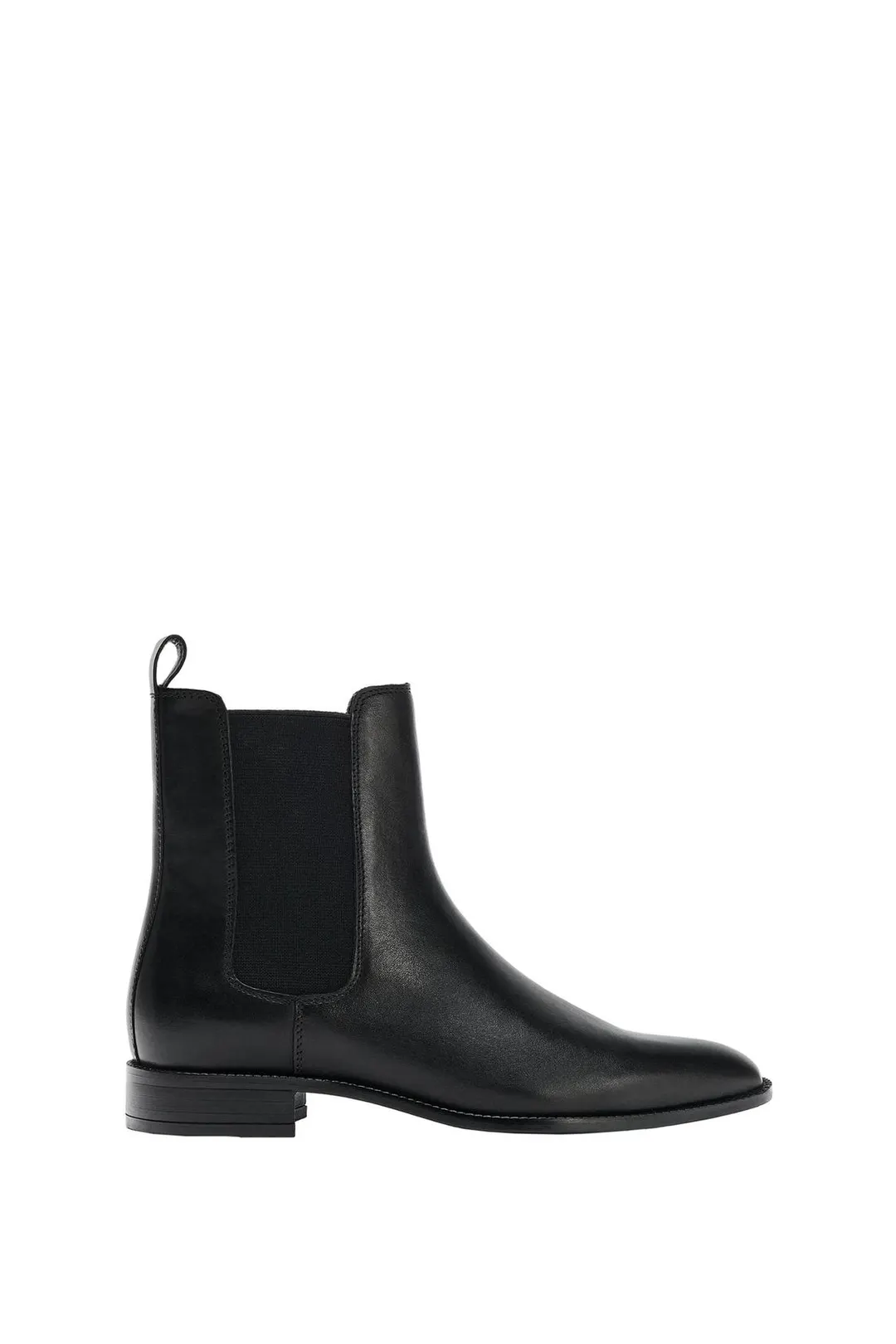 Кожаные ботильоны на плоской подошве, Zara