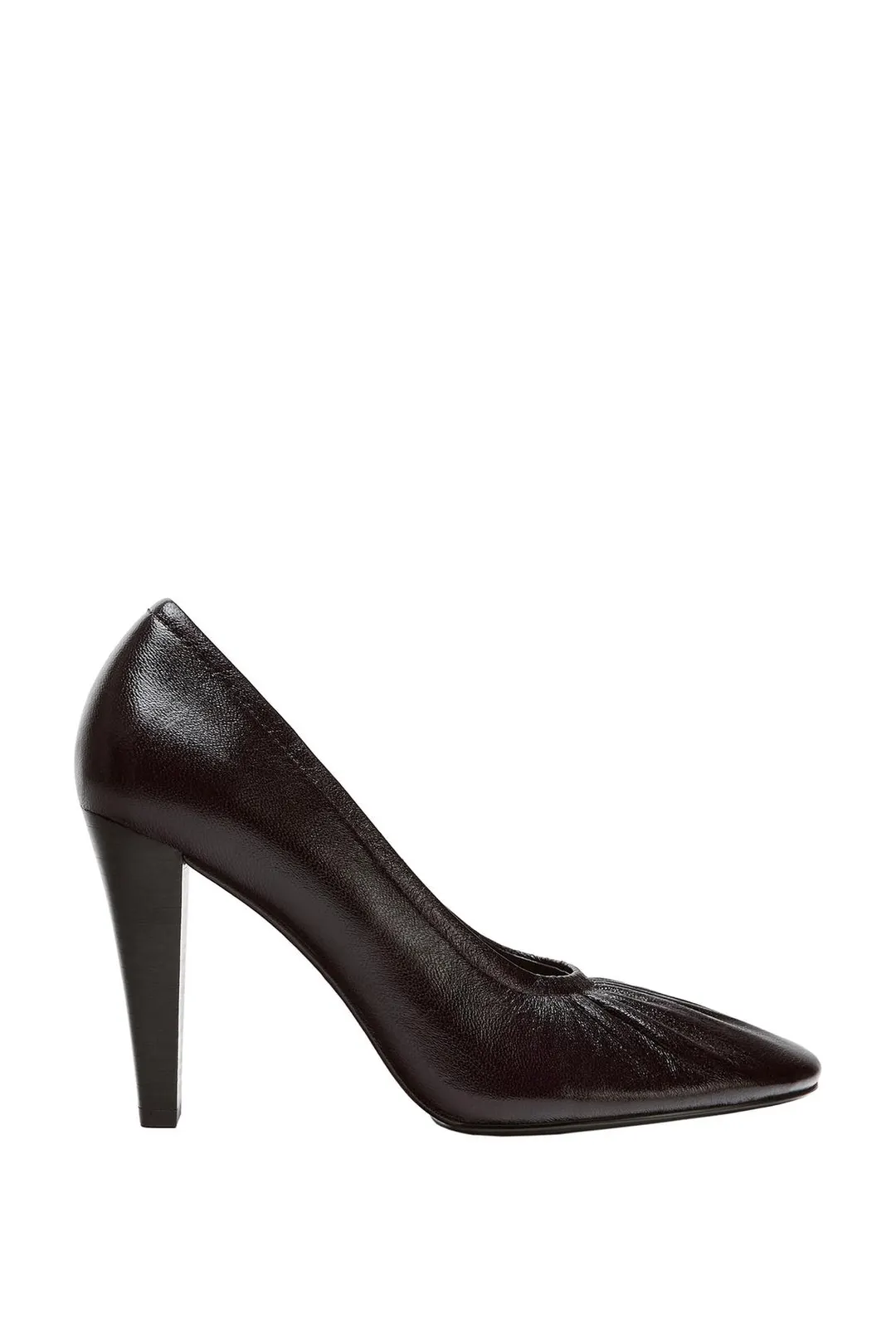 Кожаные туфли на каблуке со сборками Limited Edition, Zara