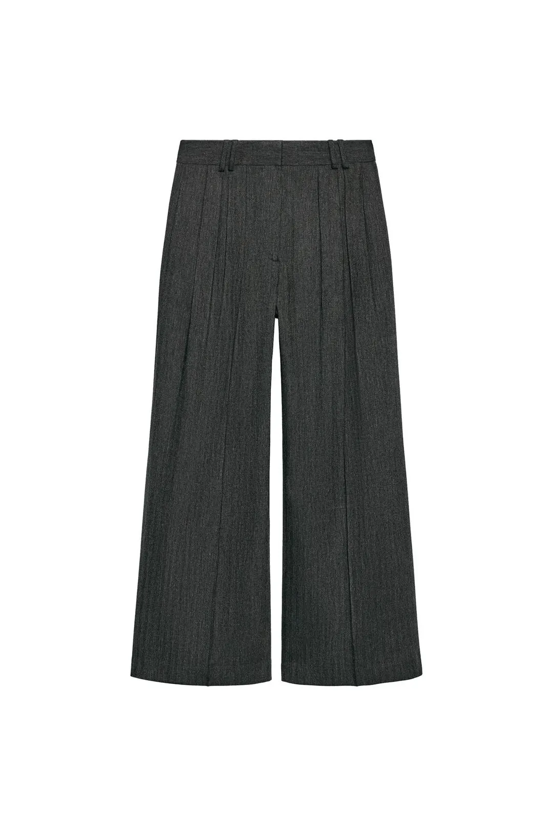 Брюки широкого кроя в елочку ZW Collection, Zara