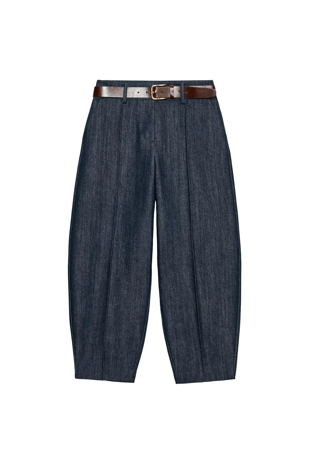 Брюки баллонного кроя с поясом, Zara