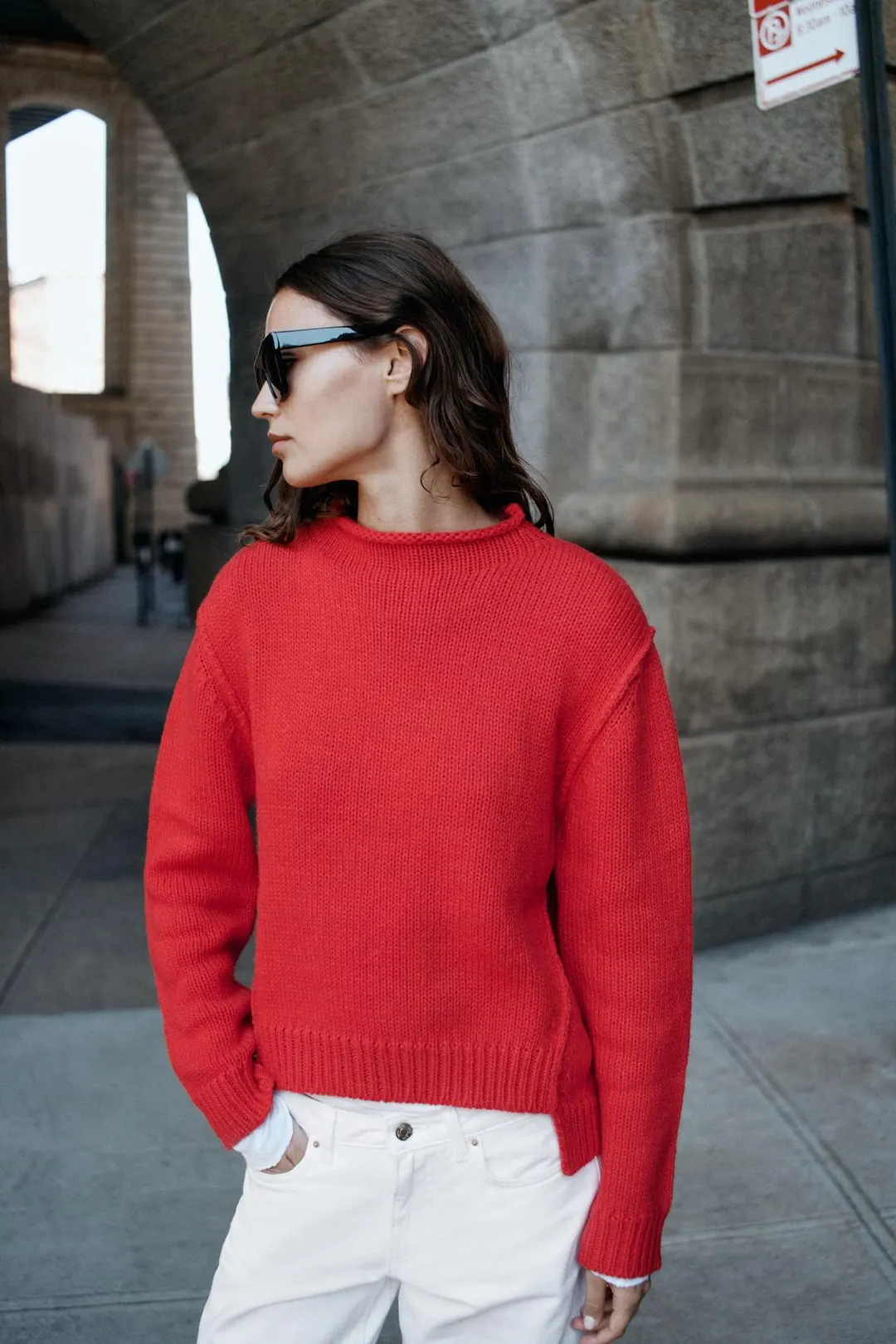 Трикотажный свитер с высоким воротником, Zara