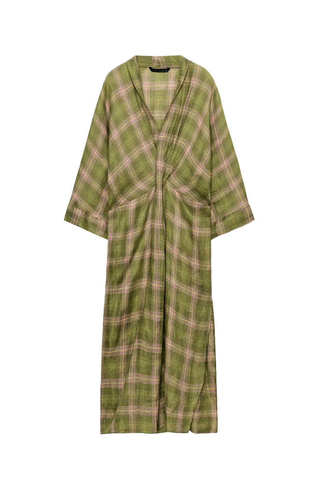 Льняное платье в клетку ZW Collection, Zara
