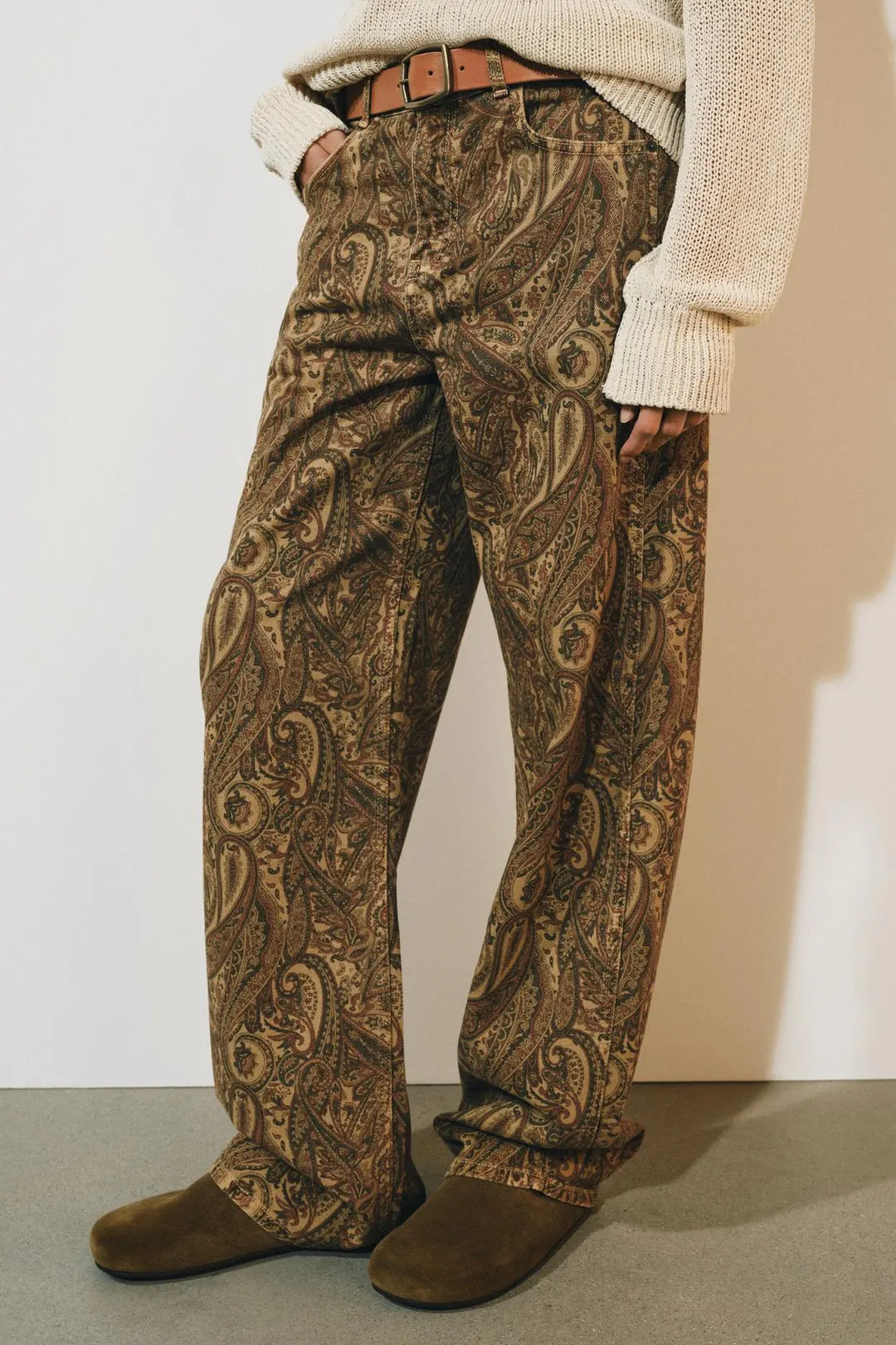 Джинсы ZW Collection прямого изогнутого кроя средней посадки, Zara