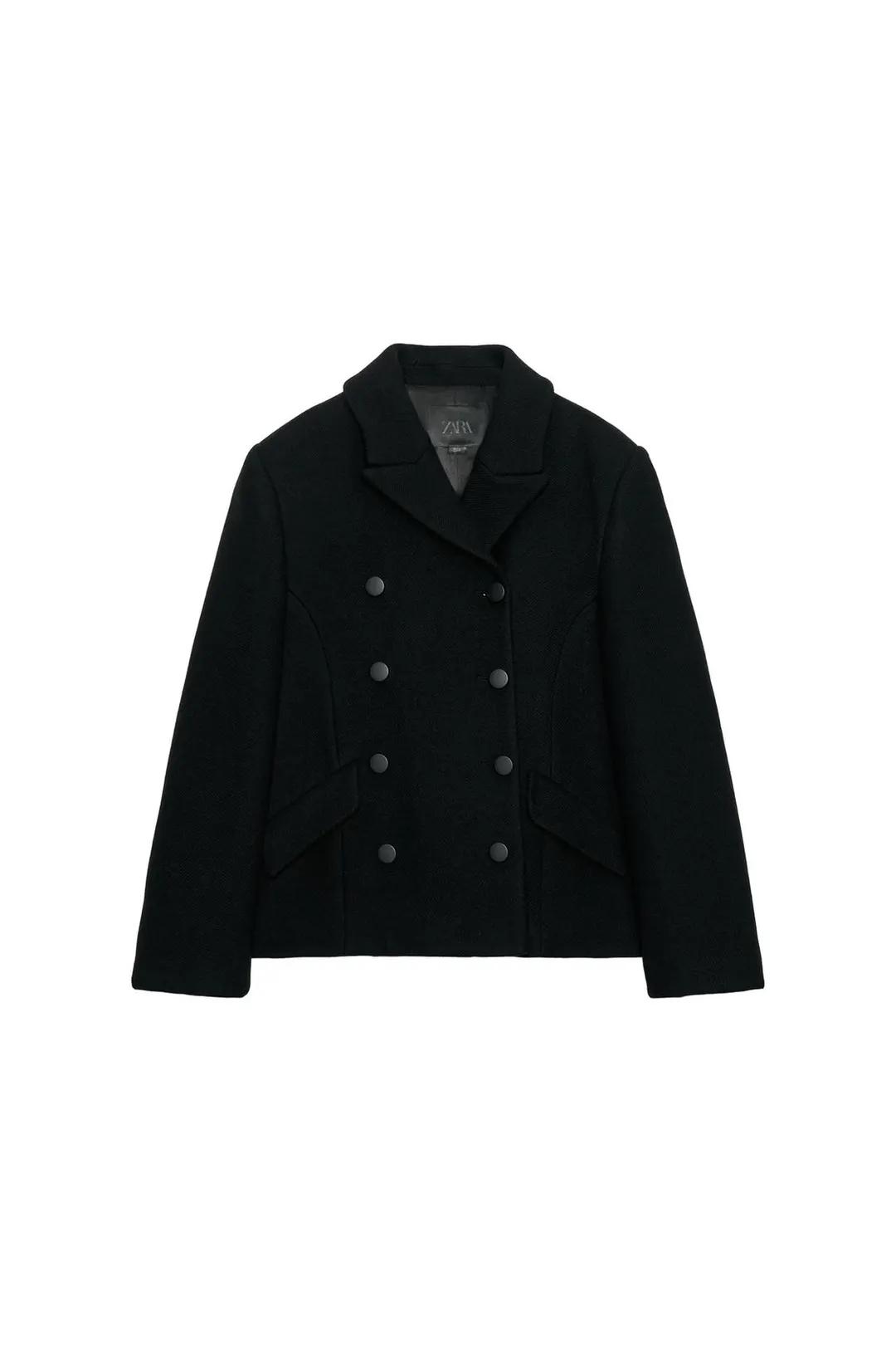 Короткое пальто из смесовой шерсти ZW Collection, Zara
