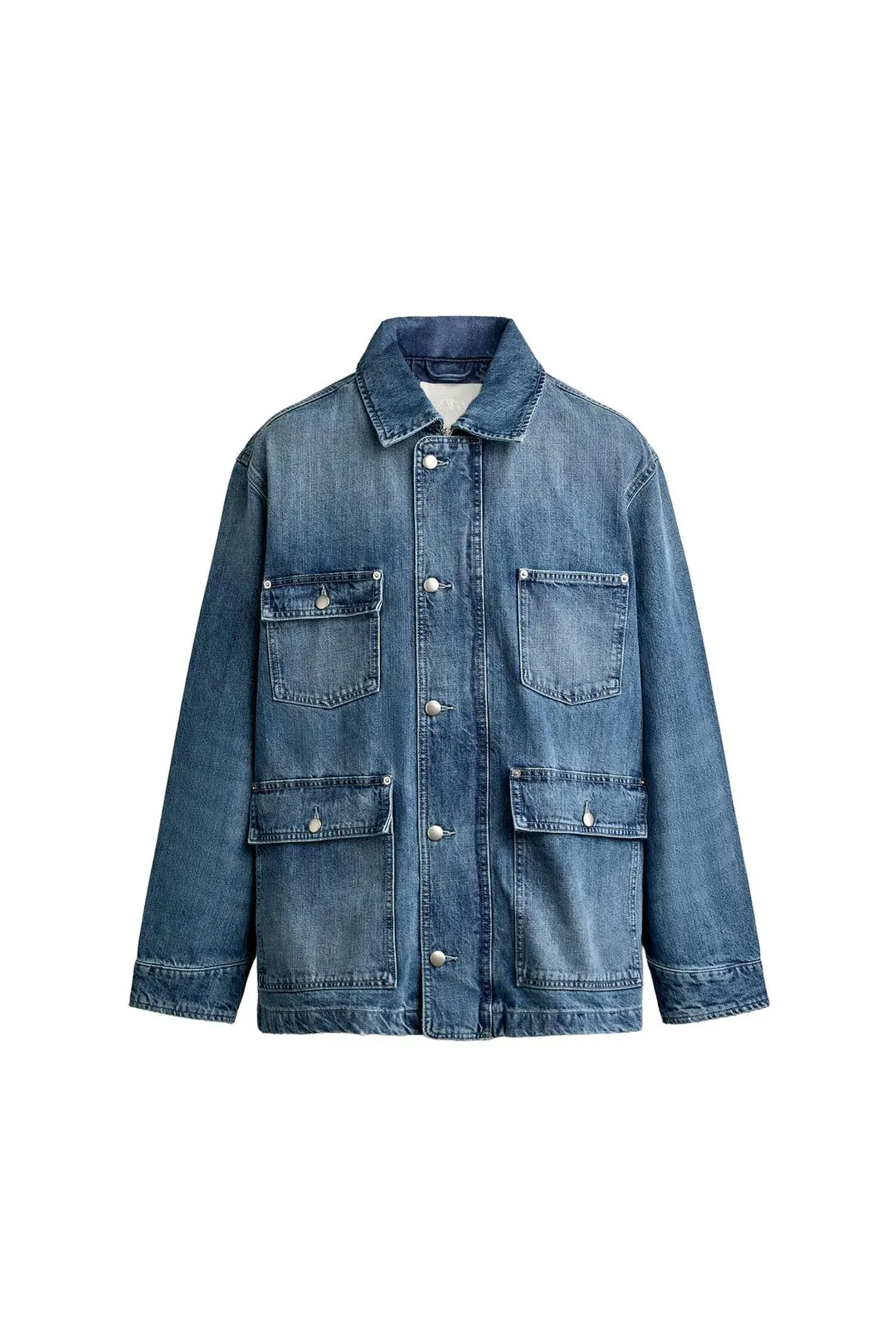Джинсовая куртка с утилитарными карманами, Zara
