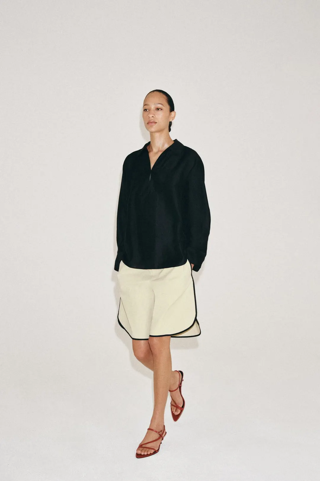 Рубашка однотонная ZW Collection, Zara