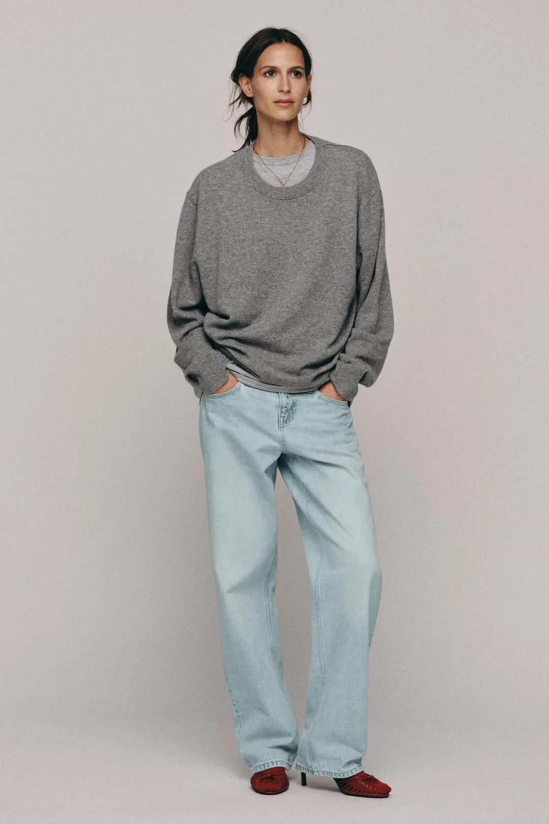 Джинсы Z1975 стандартного кроя с низкой посадкой, Zara