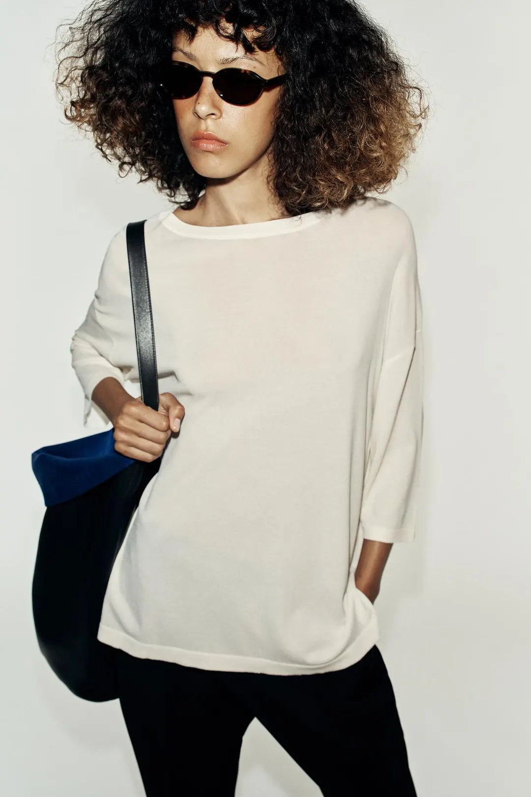 Вязаный топ с рукавами 3/4, Zara