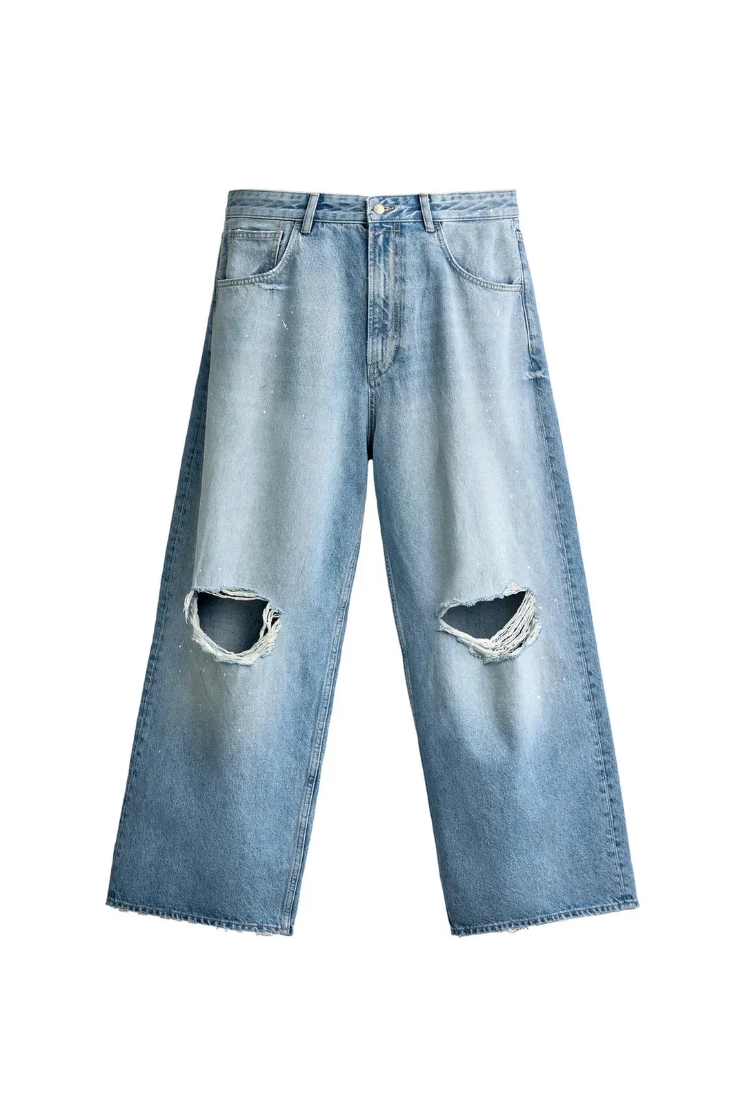 Джинсы рваные свободного кроя, Zara