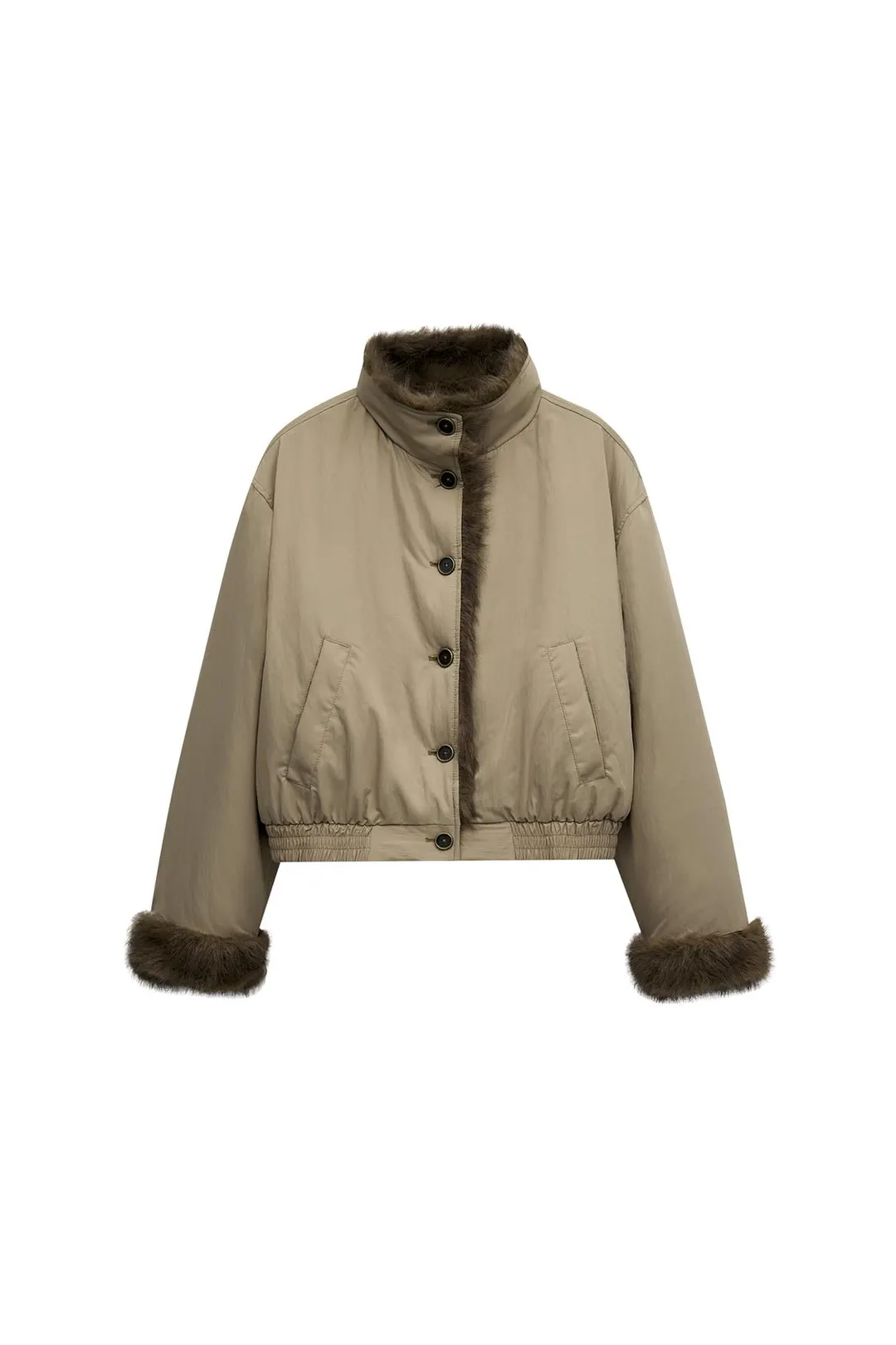 Двусторонняя куртка из искусственного меха, Zara