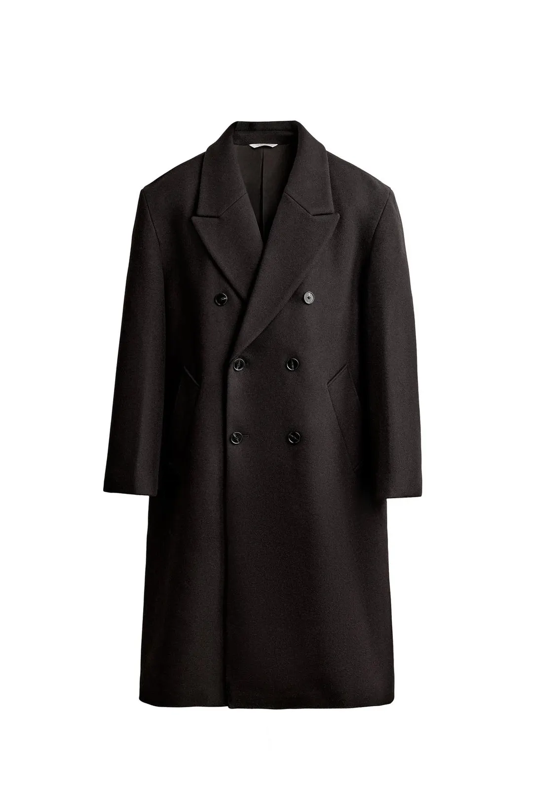 Двубортное пальто из смесовой шерсти, Zara