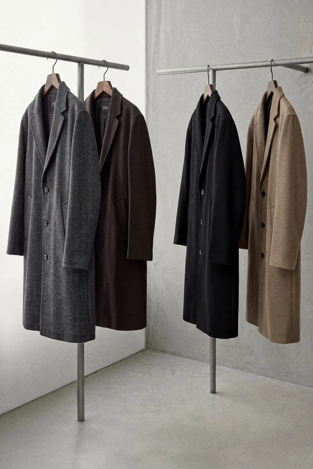 Пальто свободного кроя из смесовой шерсти, Zara