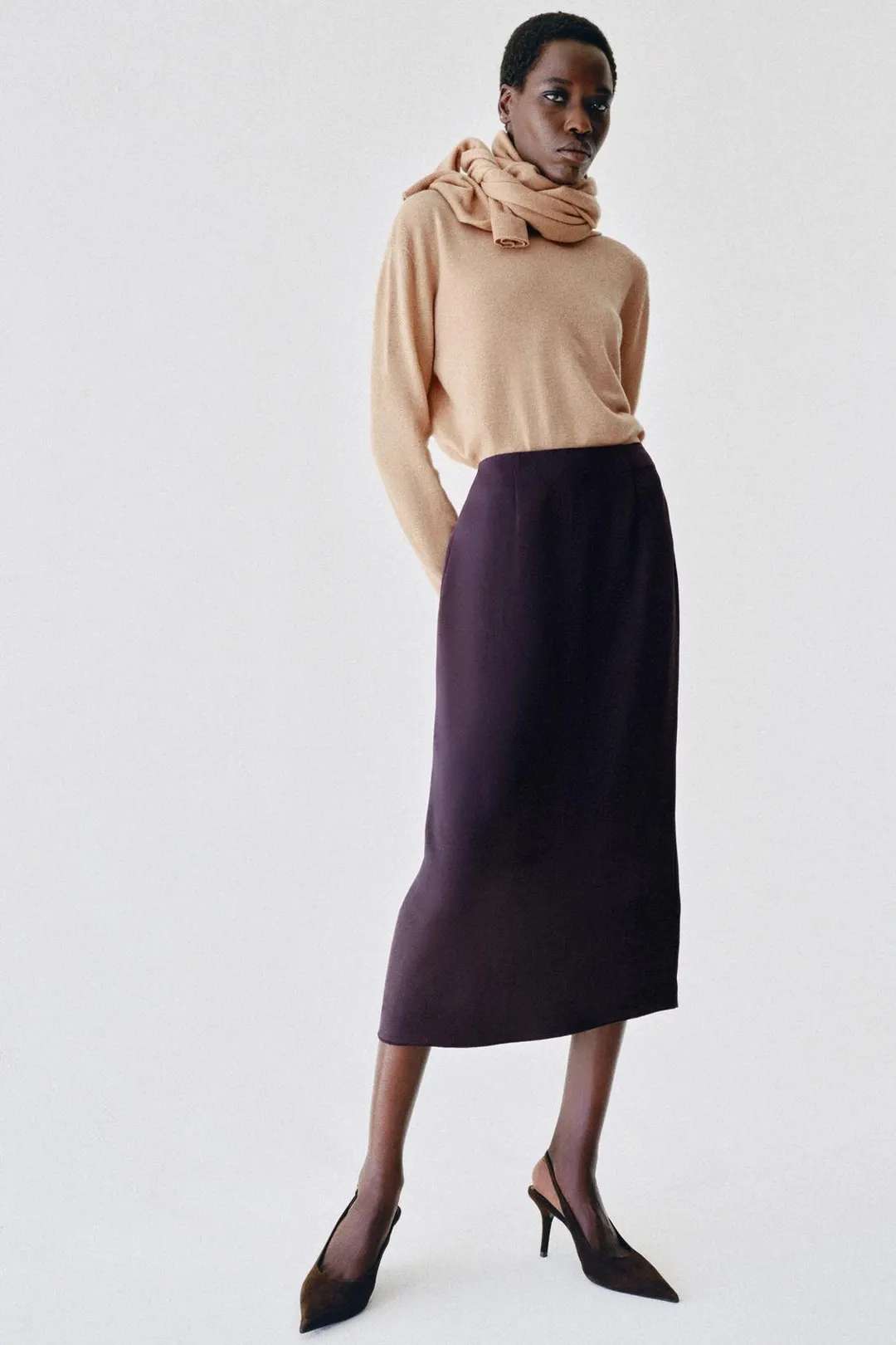 Туфли из замши на каблуке с пряжкой, Zara