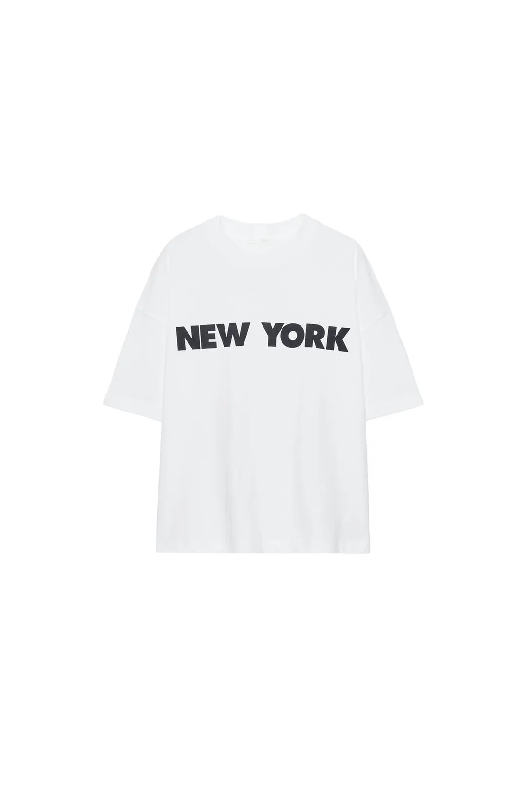 Футболка оверсайз с текстовым принтом, Zara