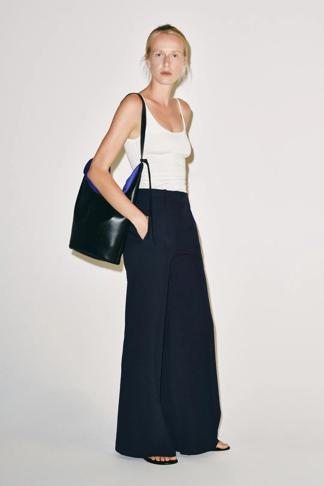 Брюки широкого кроя ZW Collection, Zara