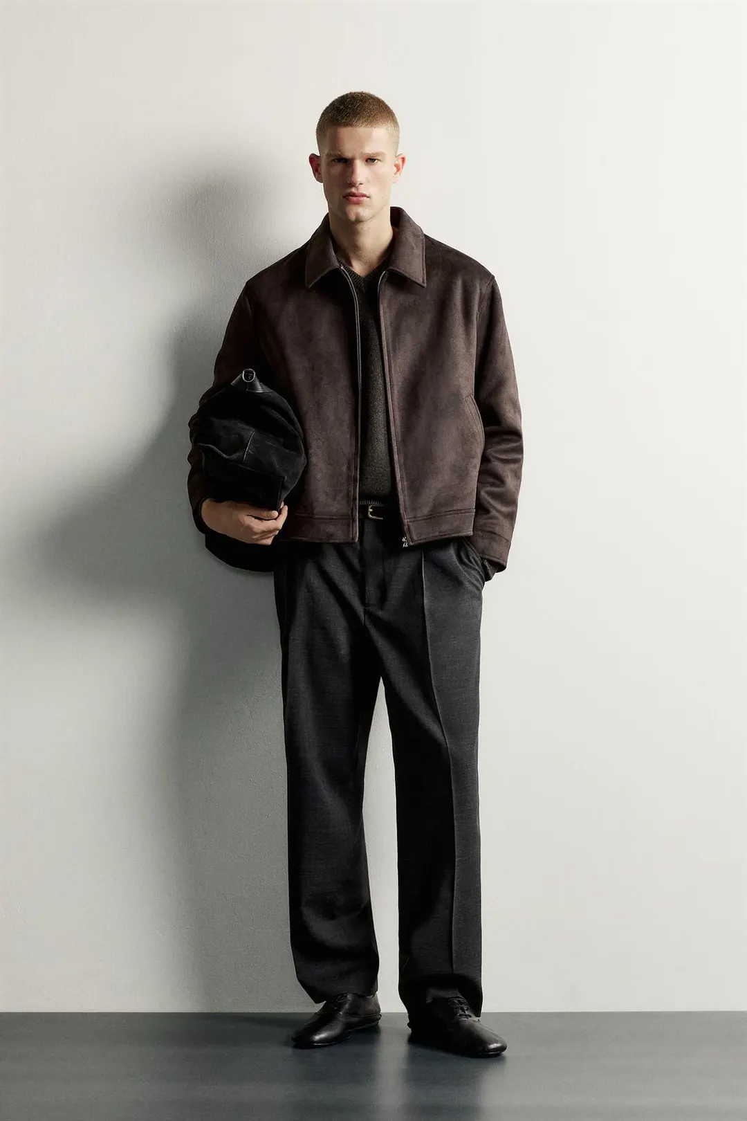 Куртка прямого кроя из искусственной замши, Zara