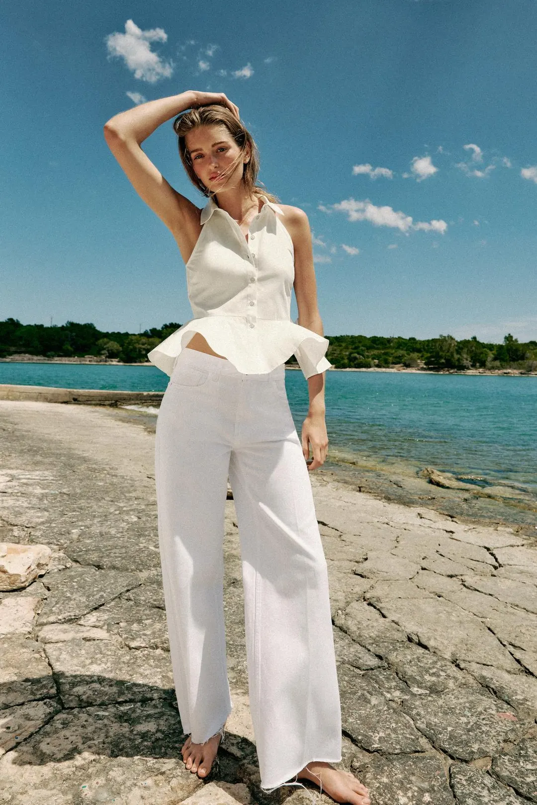 Джинсы Z1975 прямого кроя со средней посадкой, Zara