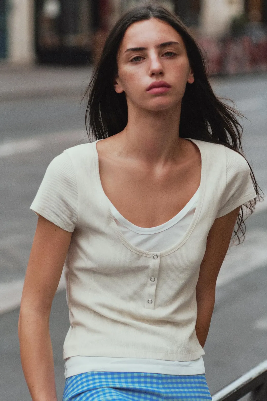 Многослойная футболка хенли, Zara