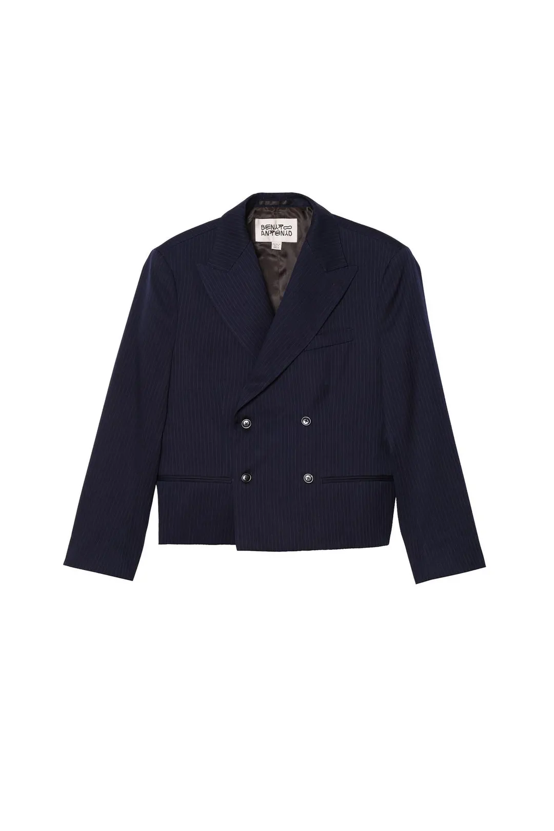 Блейзер укороченного кроя в тонкую полоску, Zara
