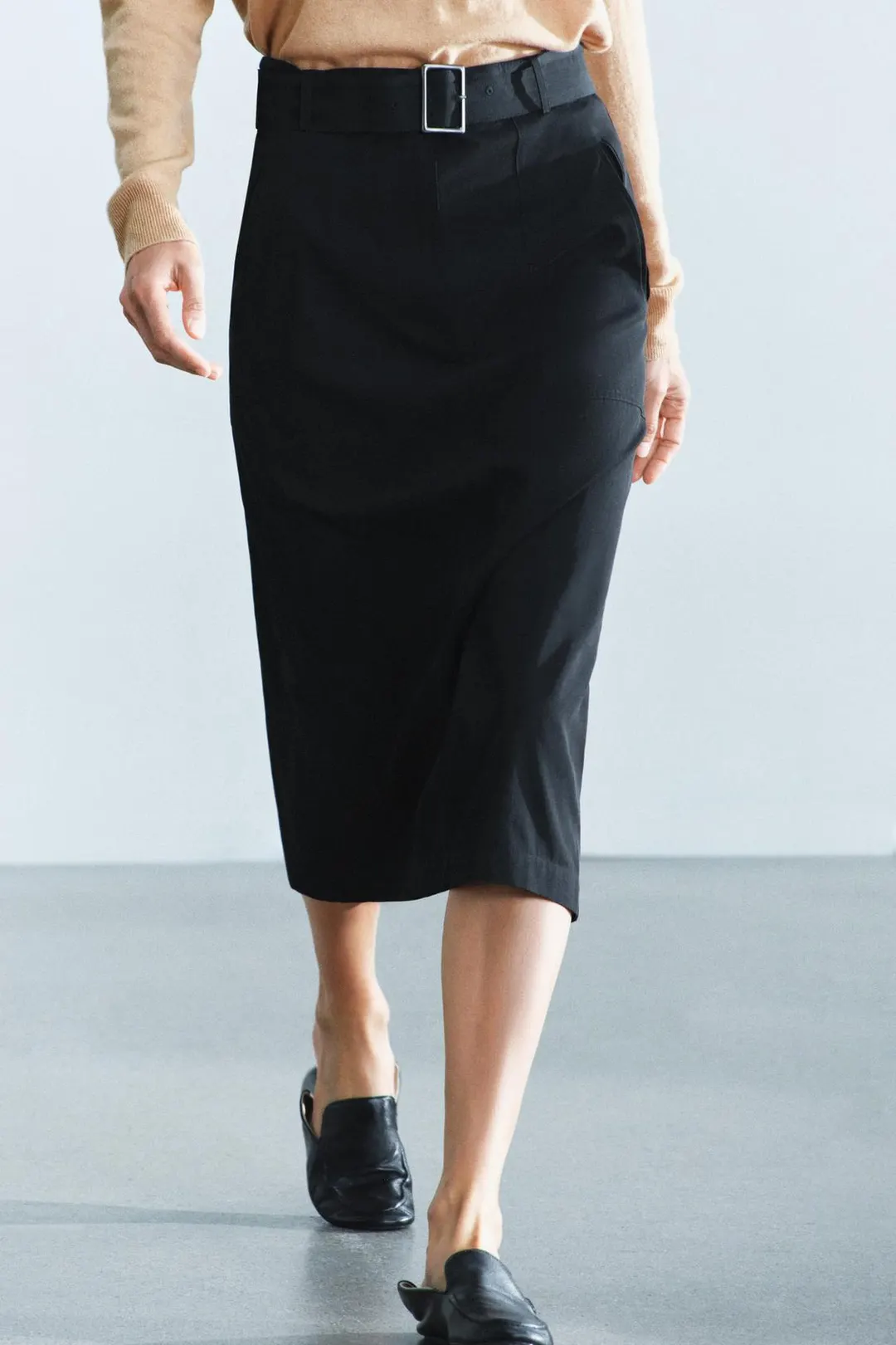 Юбка карго миди с поясом ZW Collection, Zara