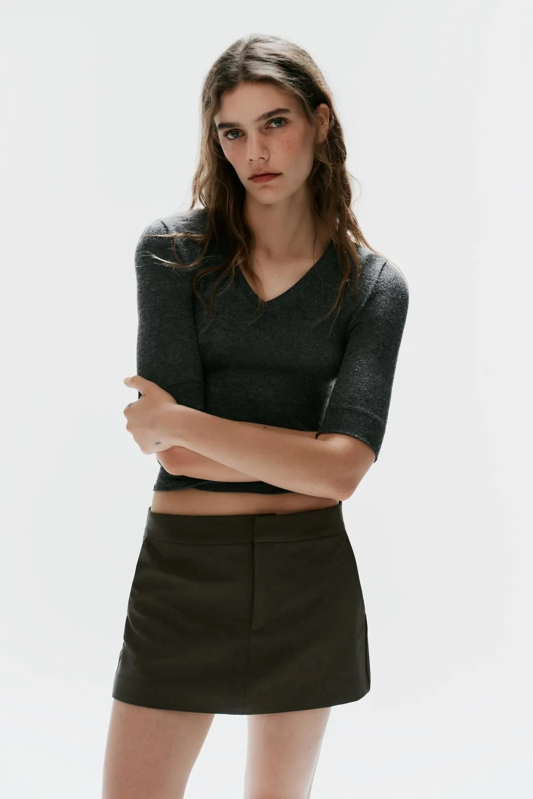 Юбка-шорты в клетку, Zara