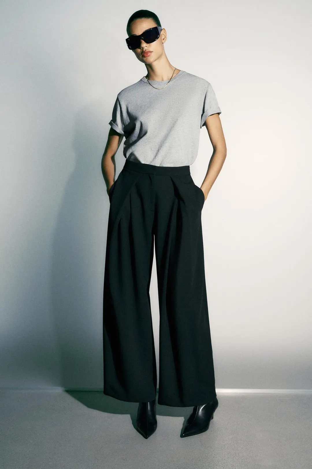 Широкие брюки со складками, Zara