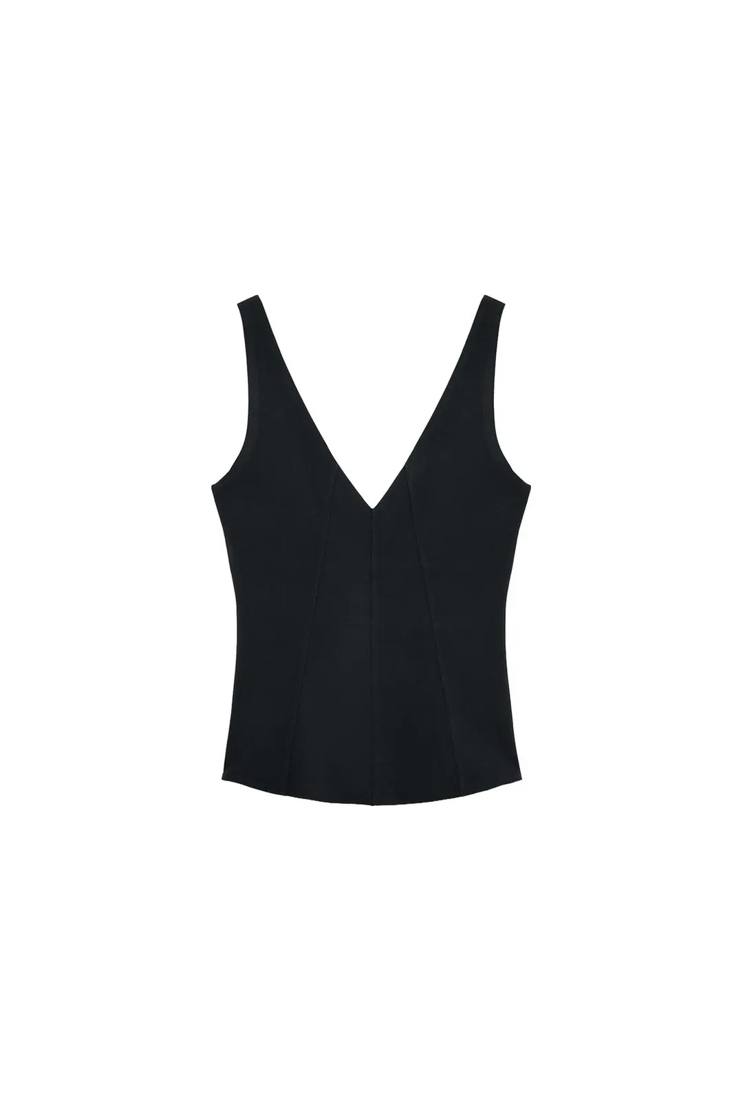 Топ из полиамида с V-образным вырезом, Zara