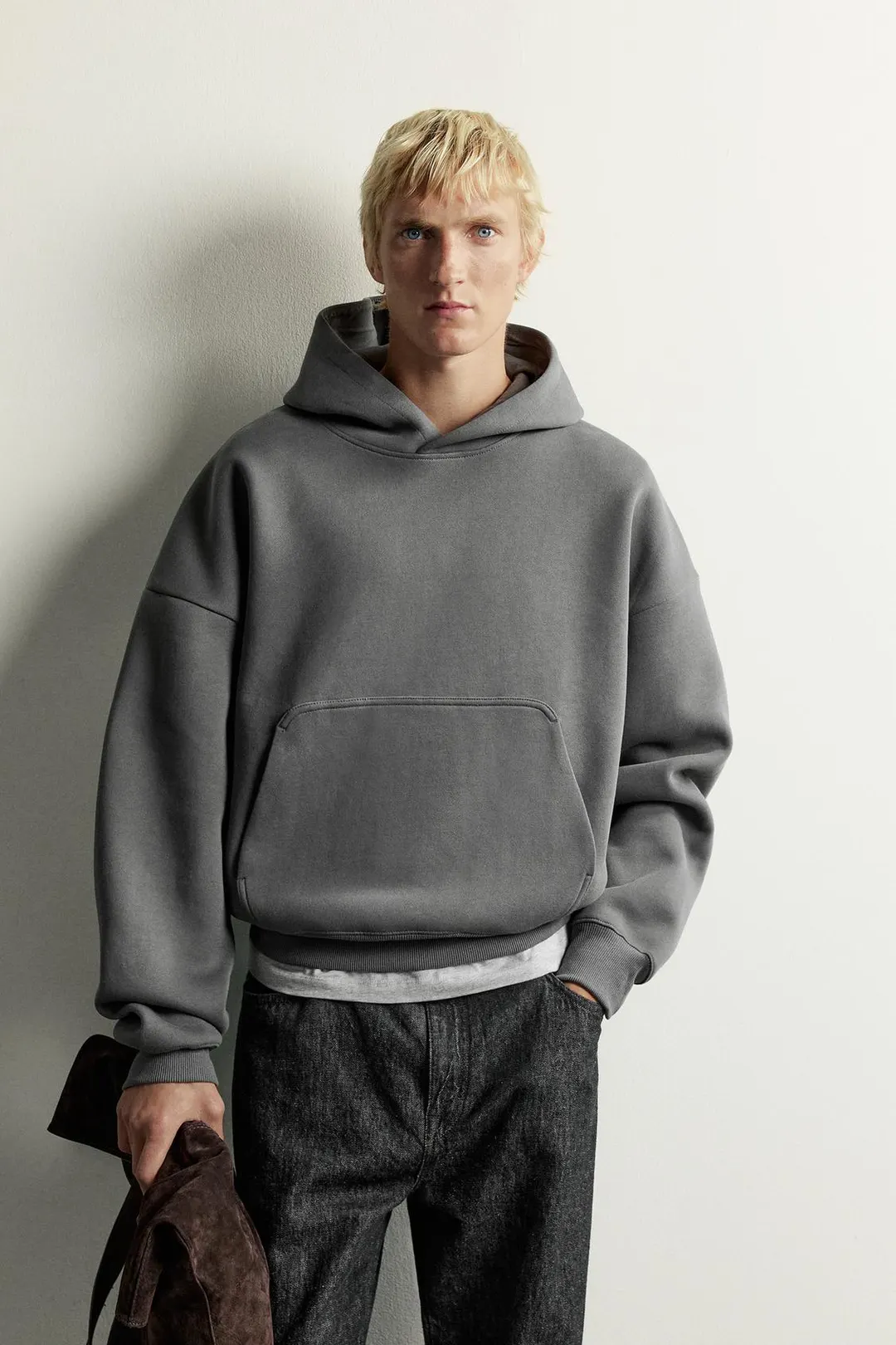 Худи компактной вязки свободного кроя, Zara