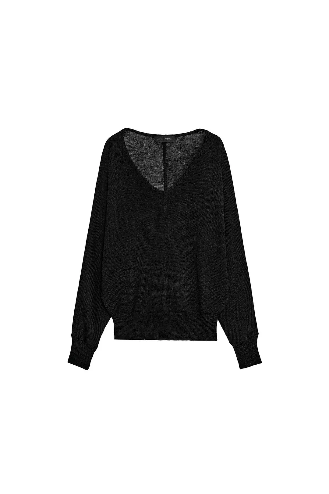 Вязаный свитер с V-образным вырезом, Zara