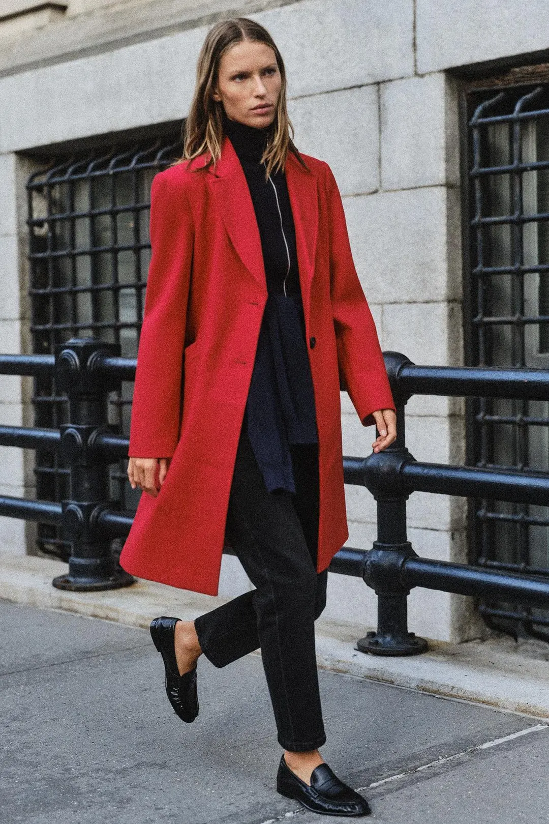 Пальто с мягкими подплечниками, Zara