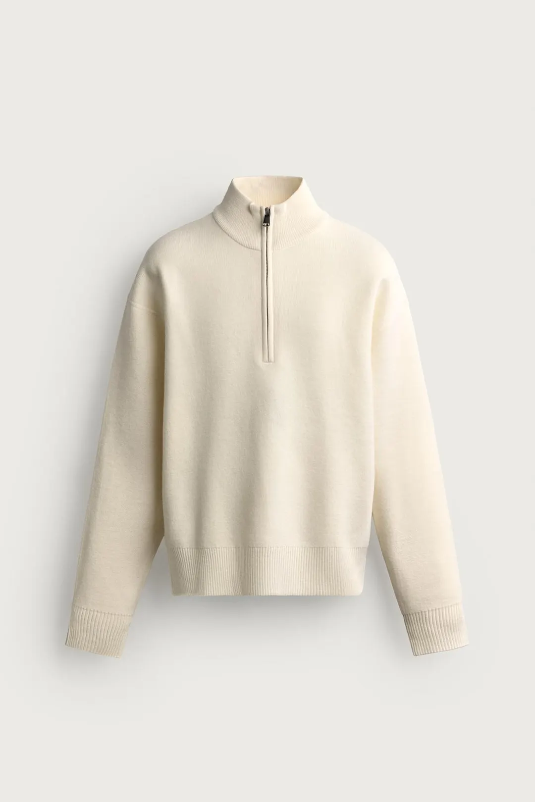 Мягкий джемпер с воротником на молнии, Zara