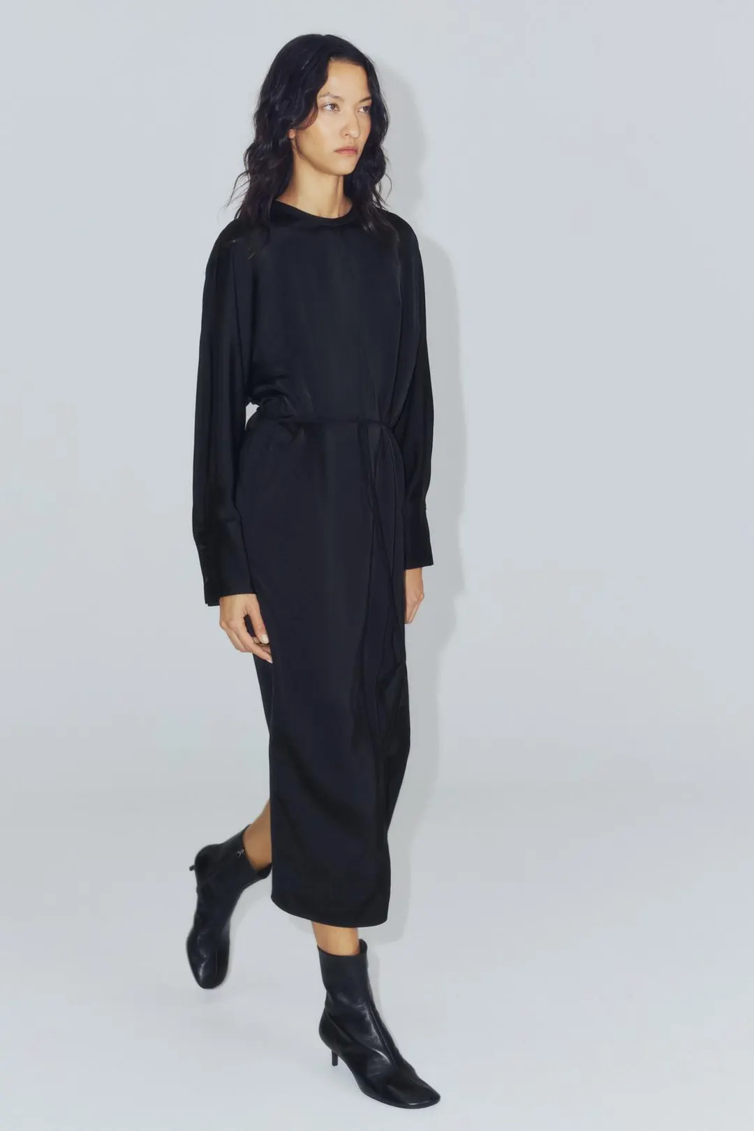 Кожаные ботильоны на каблуке, Zara