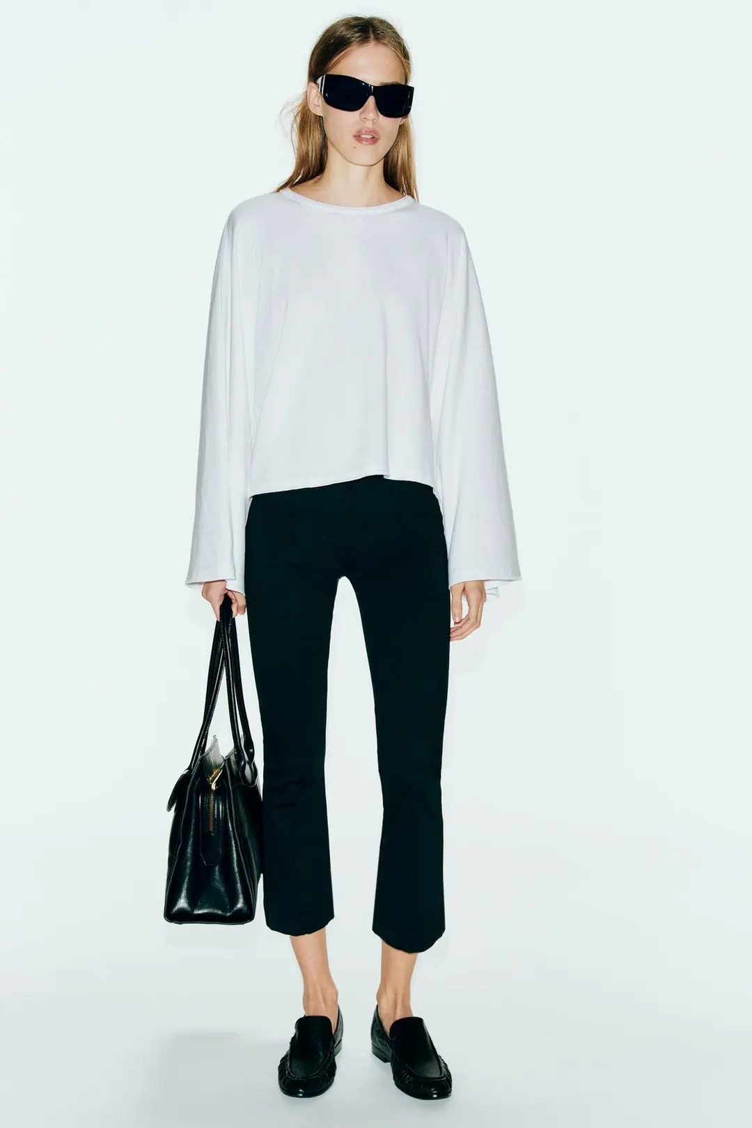 Футболка из хлопка с широкими рукавами, Zara