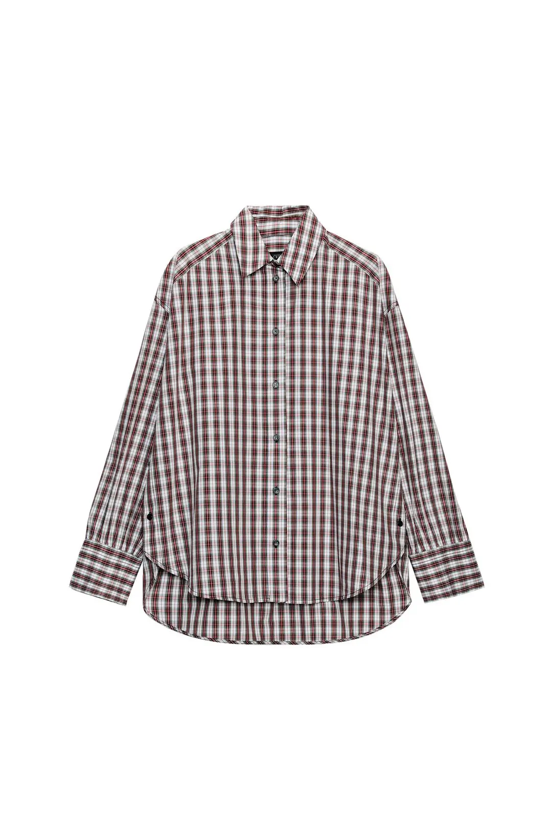Рубашка оверсайз в клетку ZW Collection, Zara