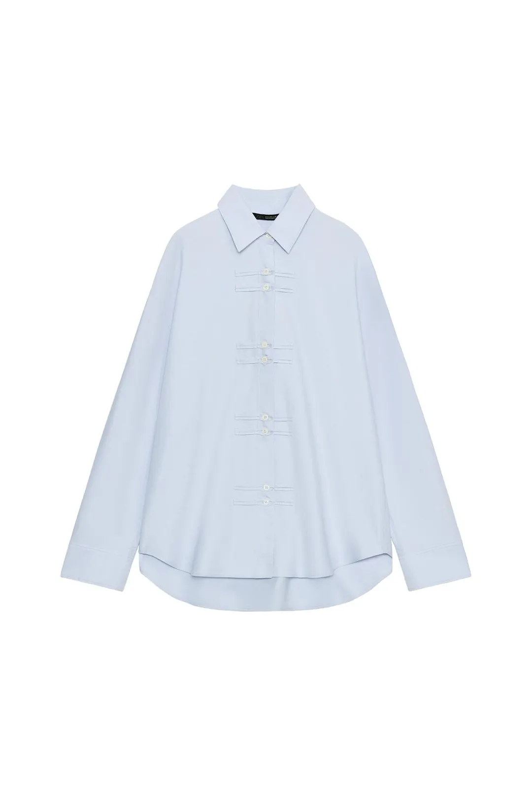 Рубашка оксфорд с застежкой-клевант ZW Collection, Zara