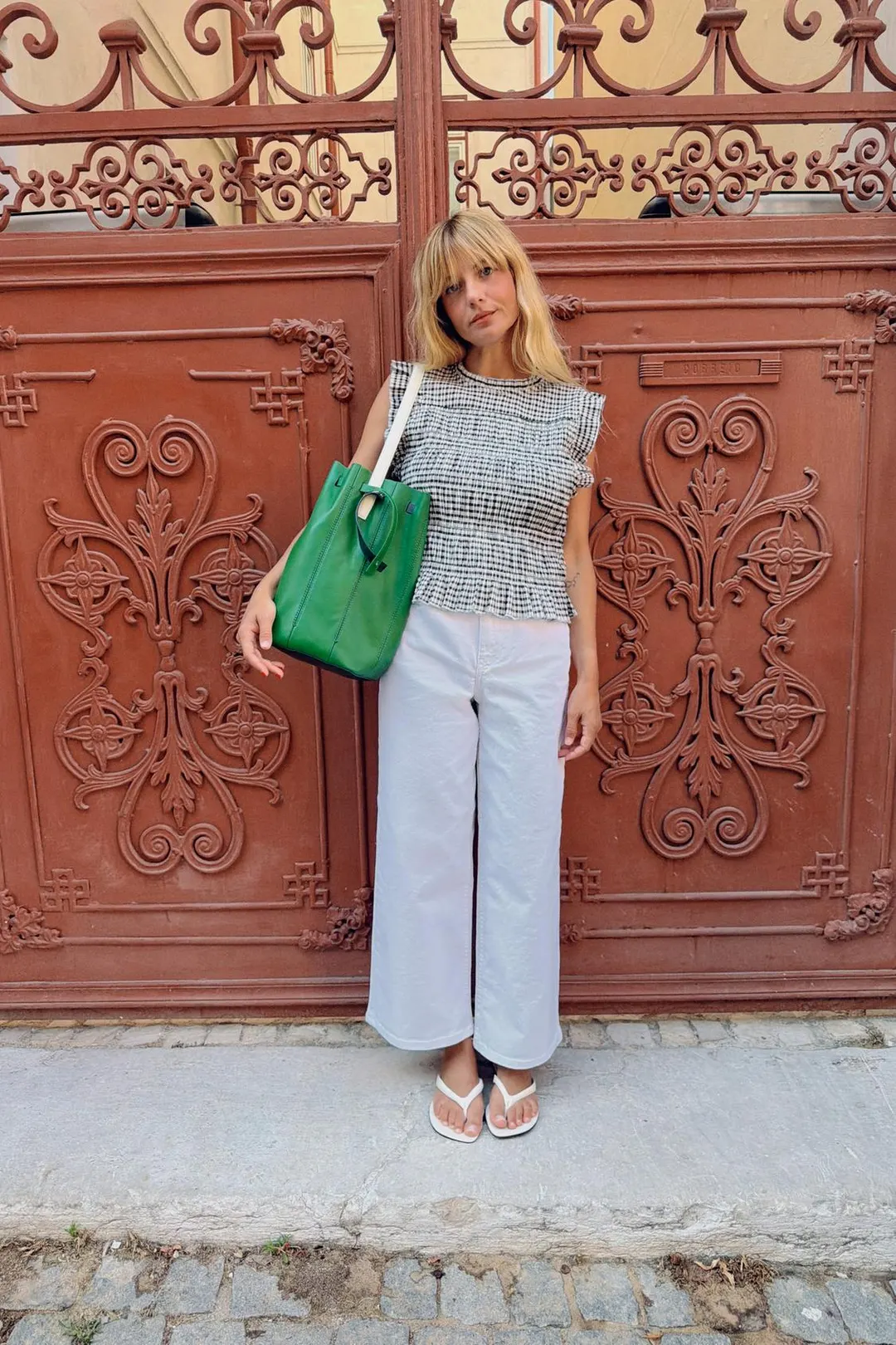 Топ в клетку виши со сборками, Zara