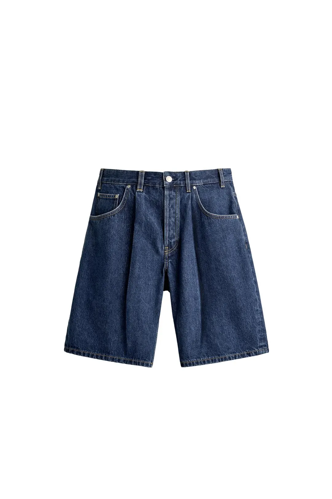 Бермуды джинсовые со складками FRUIT OF THE LOOM™, Zara