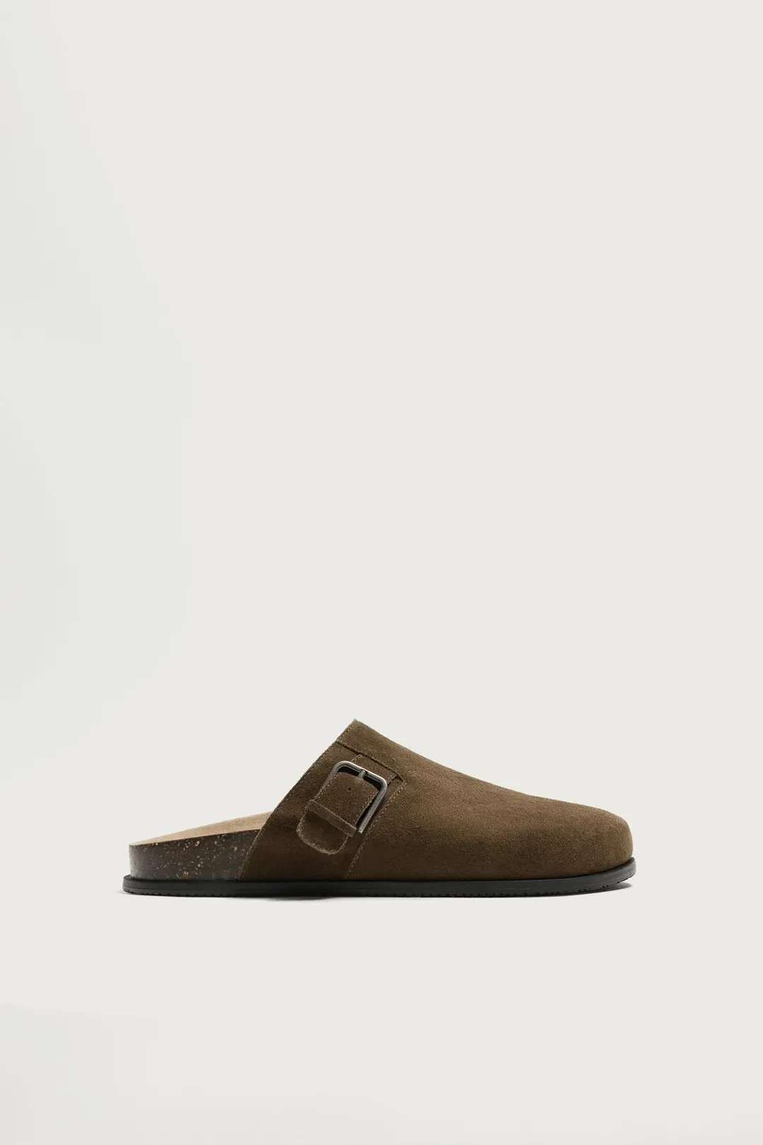 Кожаные сабо с пряжками, Zara