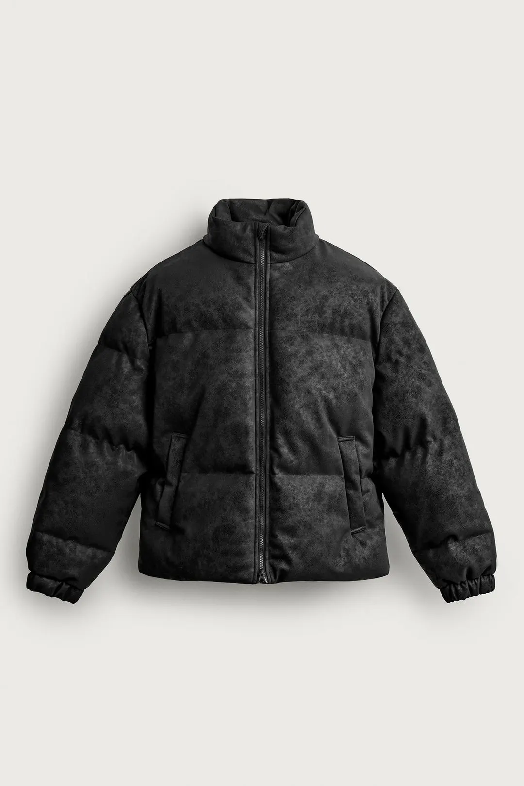 Куртка стеганая под состаренную кожу, Zara