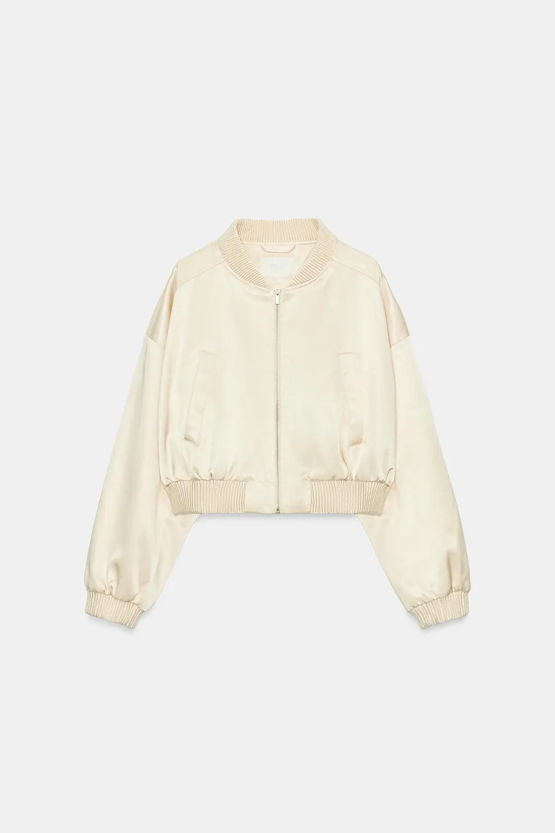 Бомбер укороченный атласный, Zara