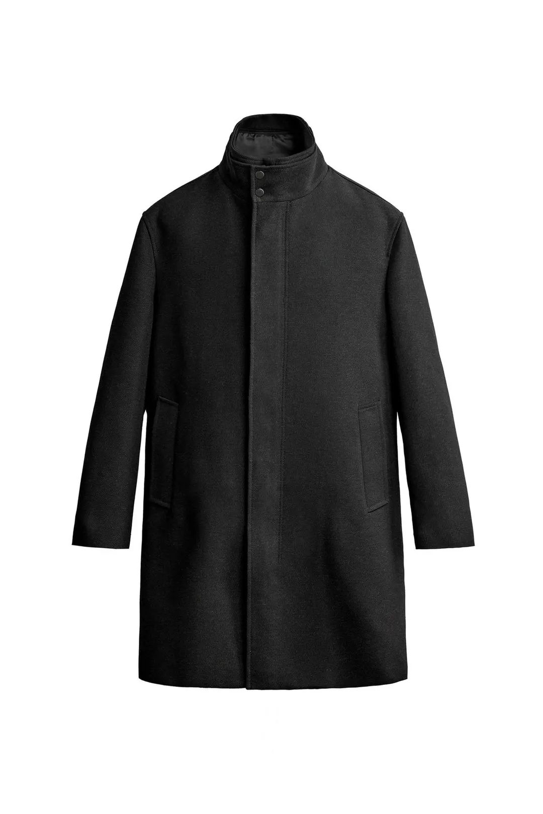 Пальто прямого кроя со съемным воротником, Zara