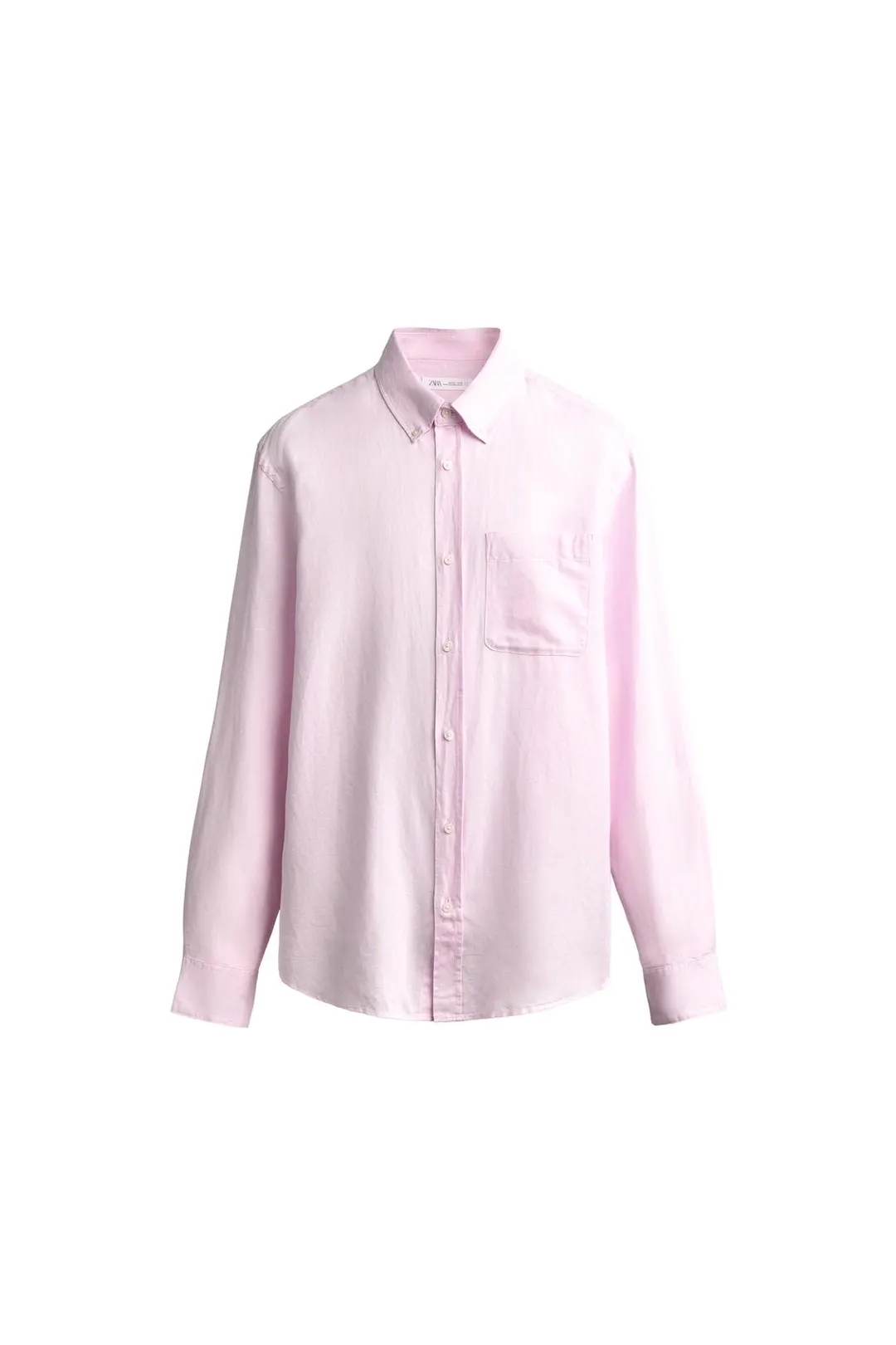 Рубашка из льна и хлопка стандартного кроя, Zara