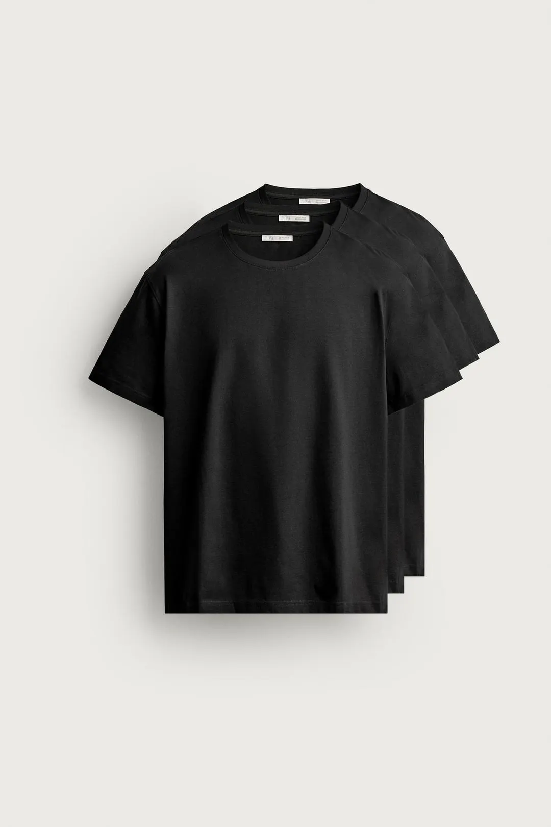 Комплект из 3 базовых футболок средней плотности /02, Zara