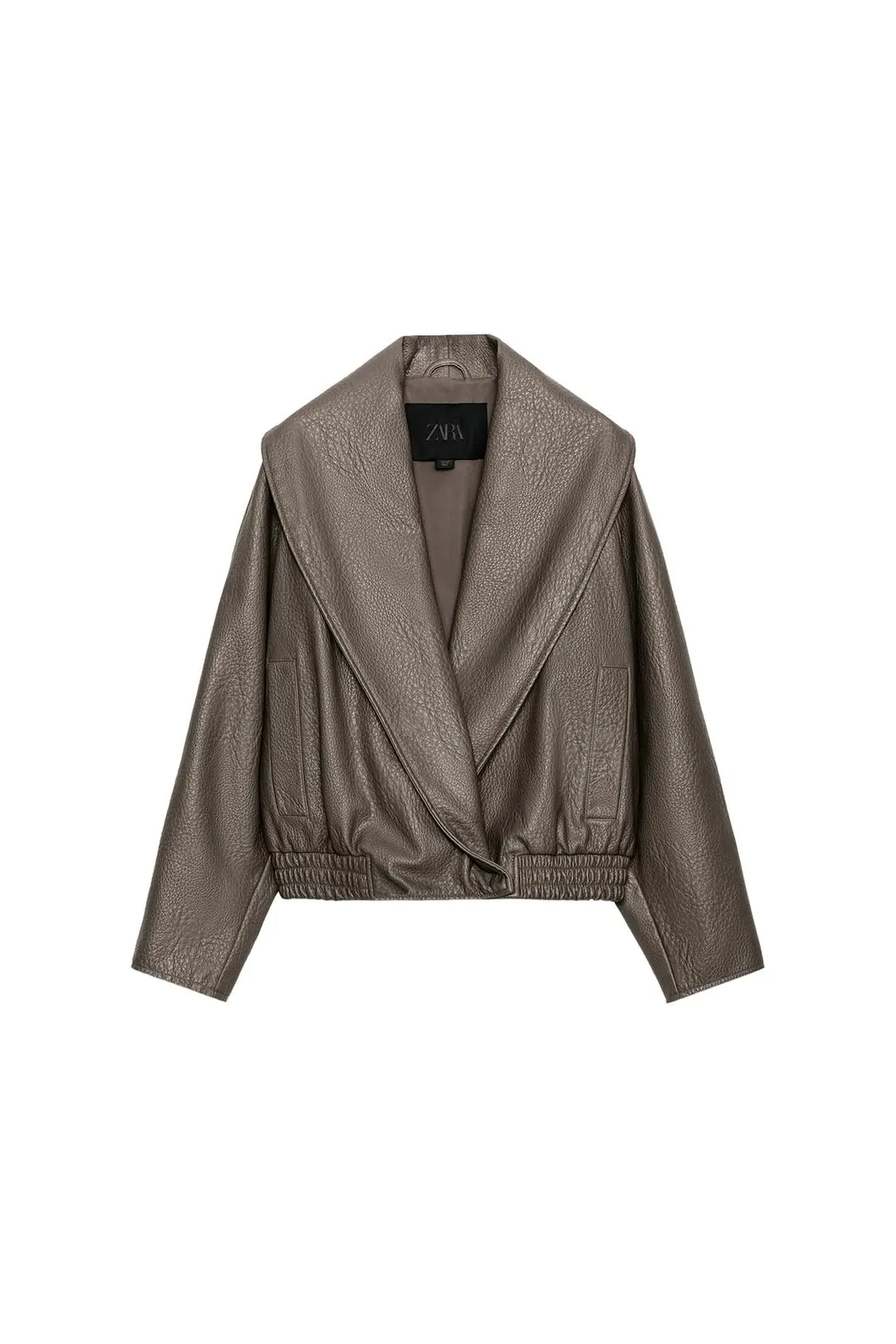 Двубортная куртка под кожу ZW Collection, Zara