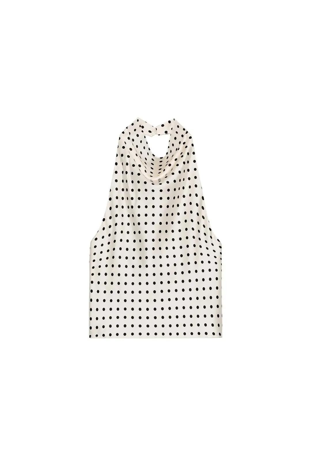 Атласный топ с бретелью халтер, Zara