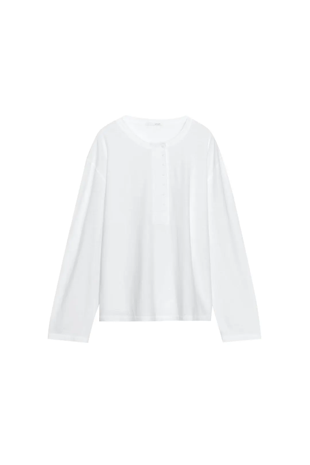 Футболка хенли из смесового льна, Zara
