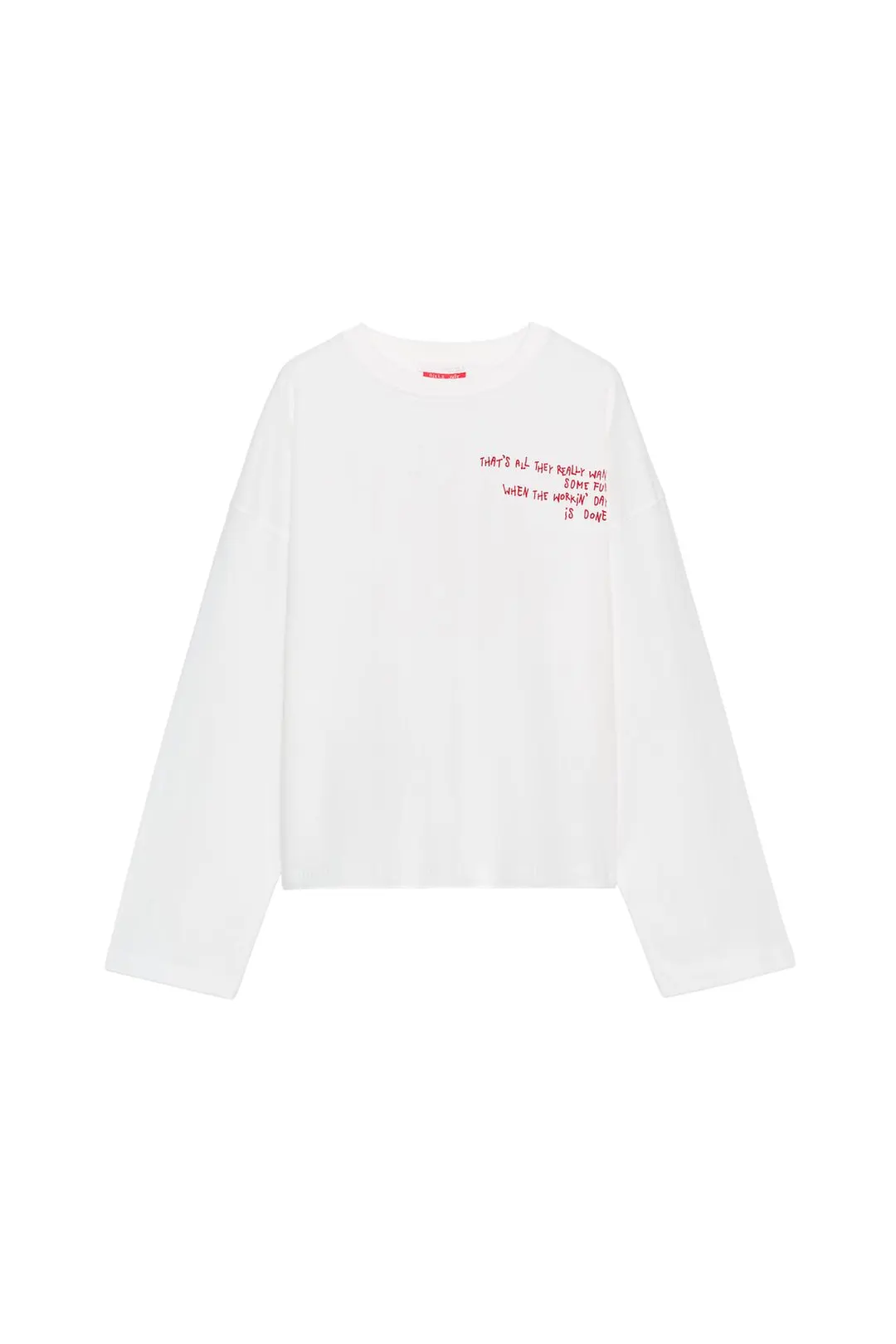 Футболка оверсайз с надписью, Zara