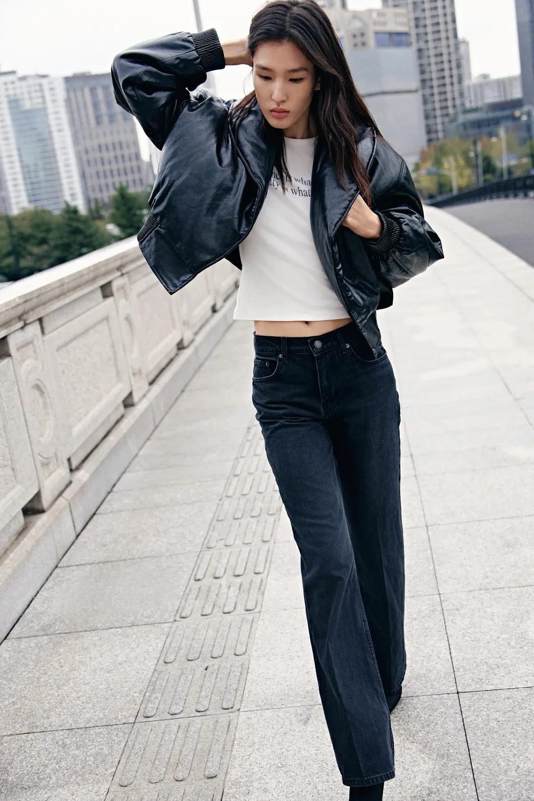 Утепленный анорак под кожу, Zara