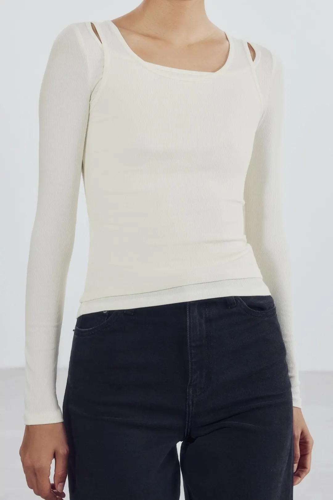 Футболка с эффектом многослойности, Zara