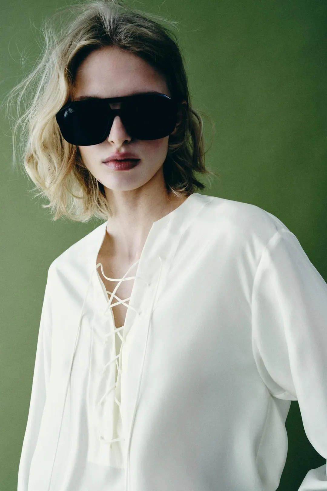 Рубашка из 100% шелка ZW Collection, Zara